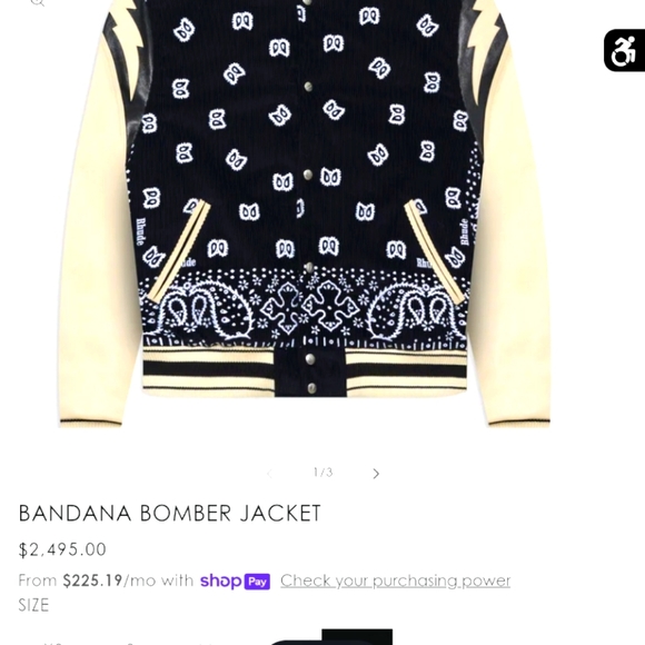 Other - Nwt rhude varsity jacket Paisley